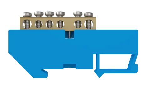 BARRAMENTO NEUTRO 02 + 04 FUROS P/ FIXACAO EM TRILHO DIN AZ