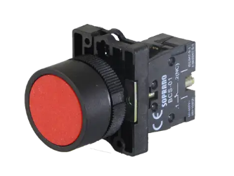 BOTAO PULSADOR VERMELHO NF