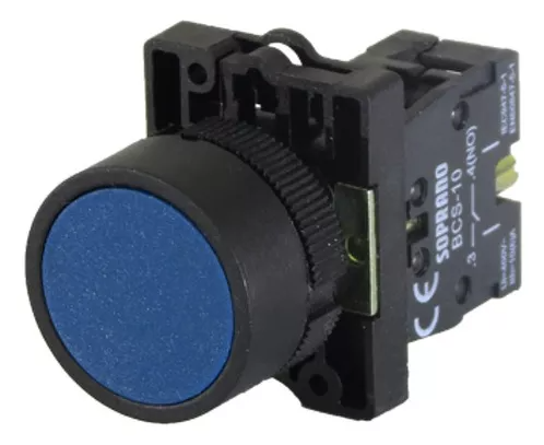 BOTAO PULSADOR AZUL NA