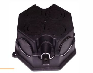 CAIXA LAJE OCTAVADA SIMPLES (BAIXA) PRETA