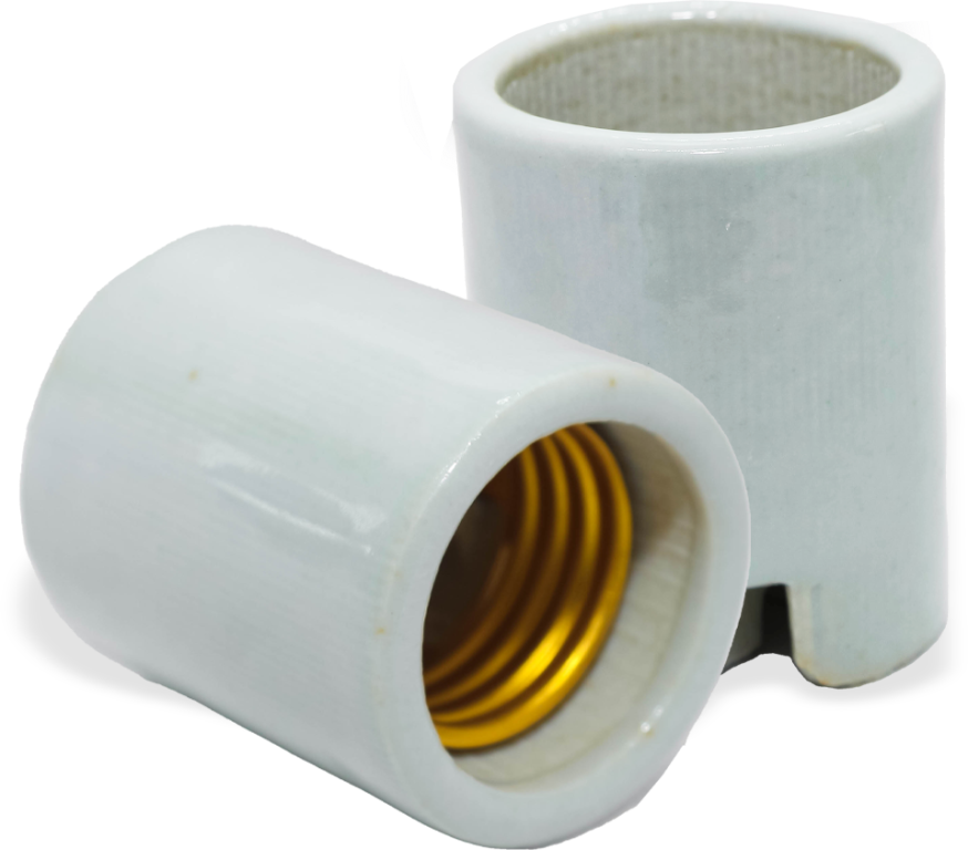 ISOLADOR TIPO PORTA LAMPADA E-27 4A / 250V - COM BORNE