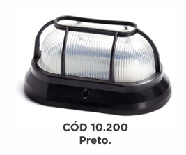 LUMINARIA TARTARUGA COM GRADE PRETA