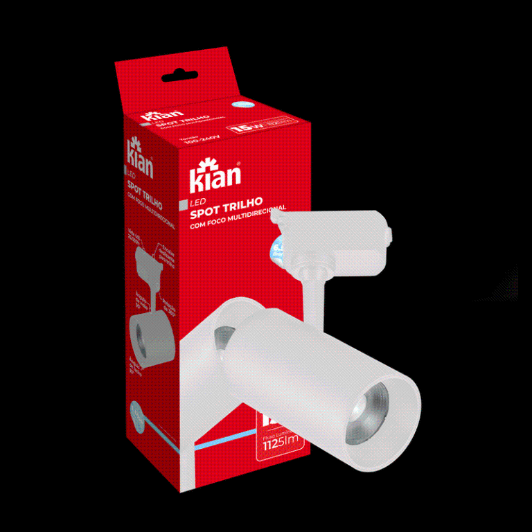 SPOT LED TRILHO BRANCO 15W 6,5K