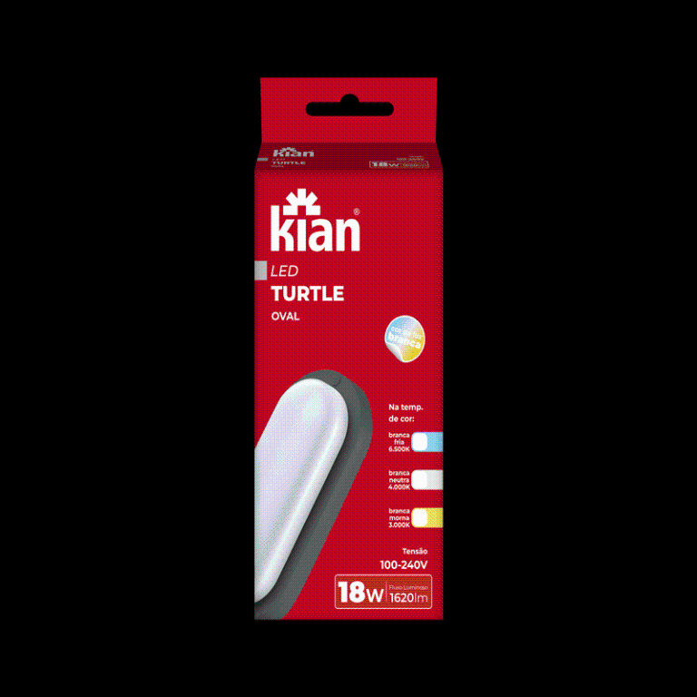 LUM LED TARTARUGA SL PT OVAL 18W 6,5K