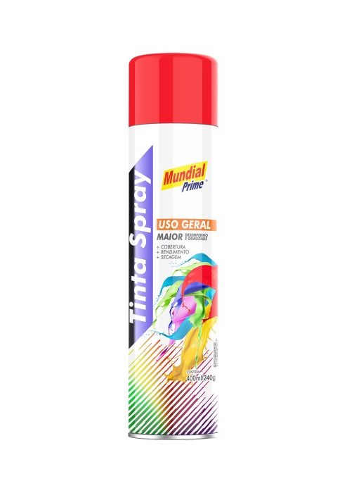 TINTA SPRAY 400ML TOOLCOLOR UG VERMELHO