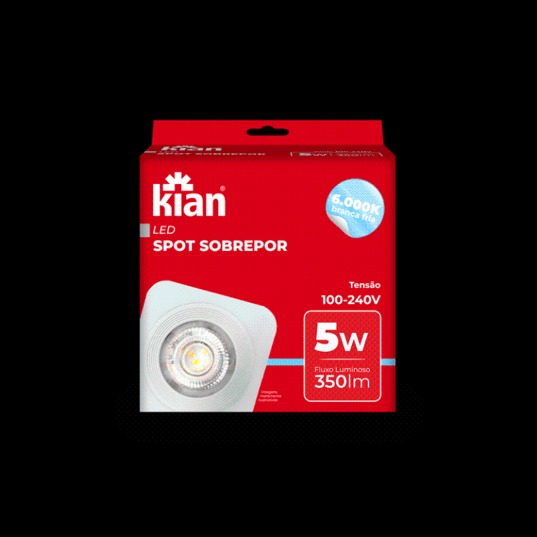 SPOT LED SOB QUAD BR 5W 6,0K KIAN