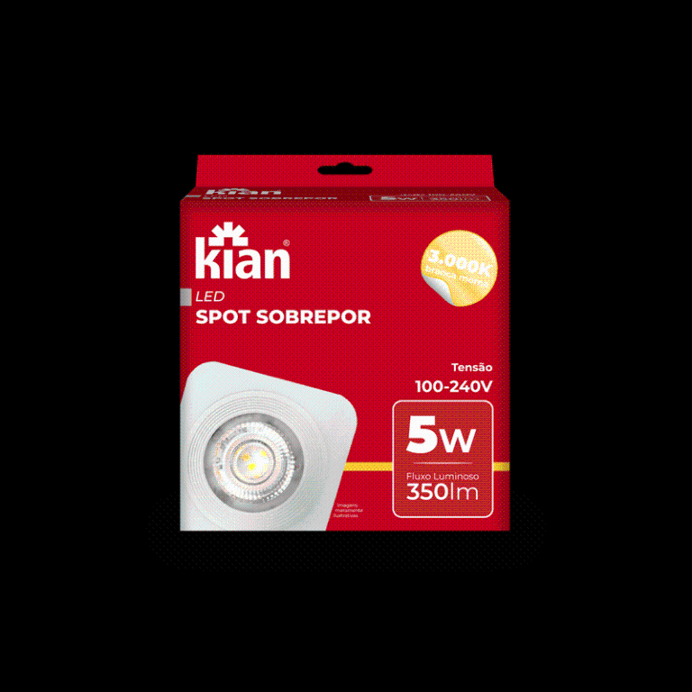 SPOT LED SOB QUAD BR 5W 3,0K KIAN