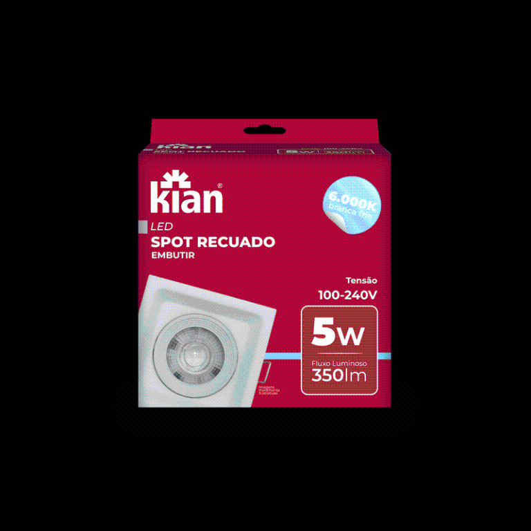 SPOT LED RECUADO QUAD BR 5W 6,0K