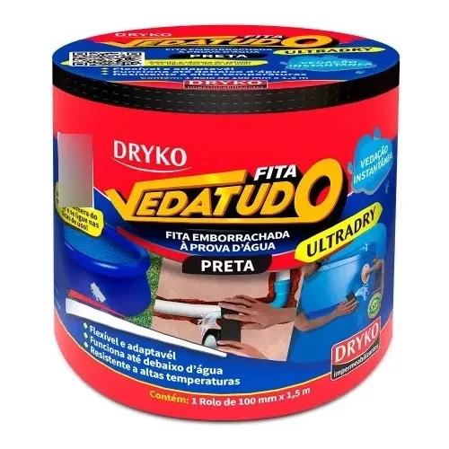 D.FITA VEDATUDO ULTRADRY PRETO 100mm X 1,5m