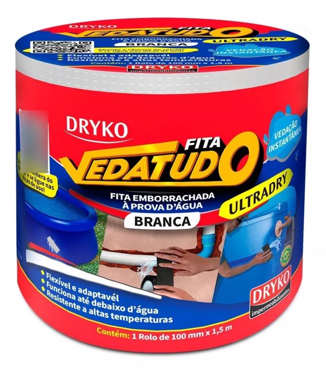 D.FITA VEDATUDO ULTRADRY BRANCO 100mm X 1,5m