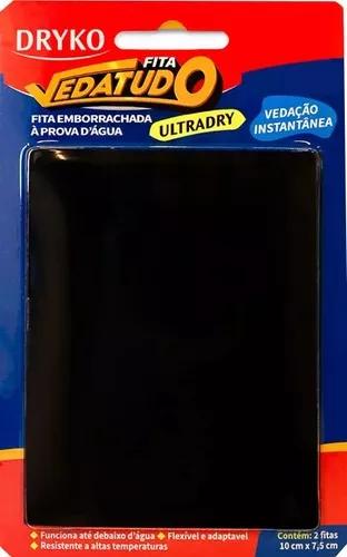 D.FITA VEDATUDO ULTRADRY PRETO-  blister c/2 fitas 10cm X  7,5cm
