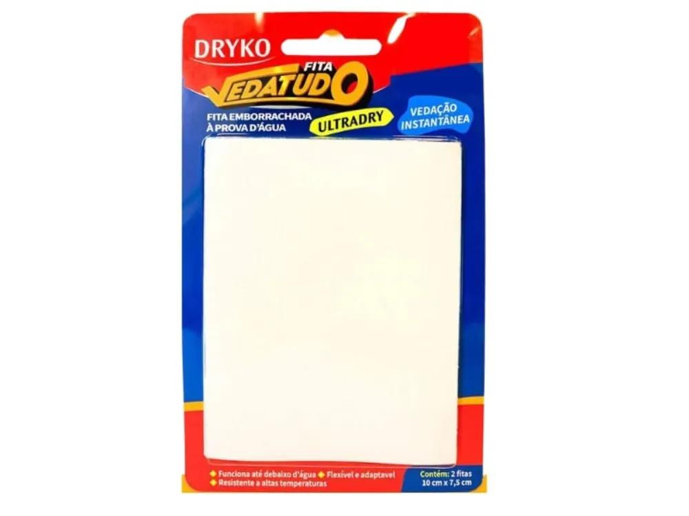 D.FITA VEDATUDO ULTRADRY BRANCO - blister c/2 fitas 10cm X  7,5cm