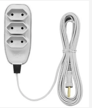 EXTENSÃO ECONOMICA C/CABO PP CH 3 VIAS 8,0M 10A 250V BR