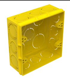 CAIXA DE LUZ 4X4 EMBUTIR AMARELA