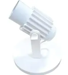 SPOT ALETADO SOBREPOR P/ 1 LAMP, COR: BRANCO PLENO