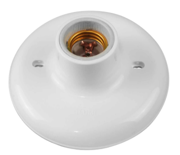 PLAFON PLASTICO, SOQ. E27 COR: BRANCO