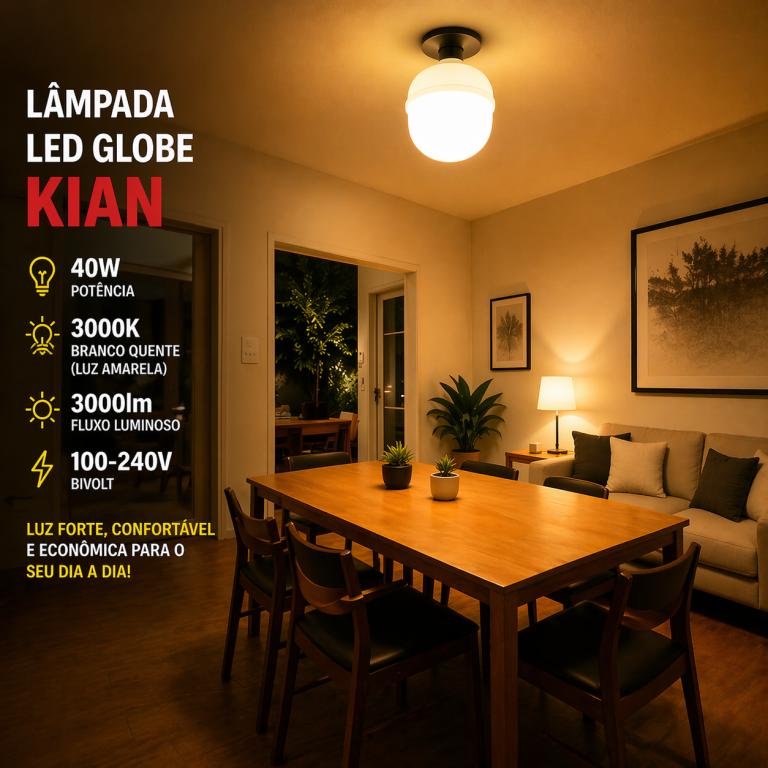 LAMPADA LED GLOBE 40W 3,0K BIV E27 KIAN