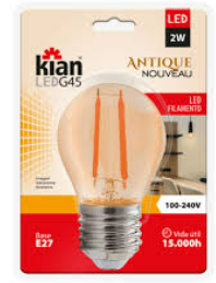 LAMPADA FILAMENTO 2W 2,2K BIV E27 KIAN