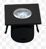 MINI SPOT LED QUADRADO 1W 3,0K PRETO KIAN