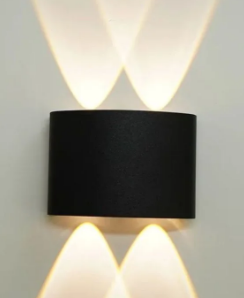 LUMINARIA LED ARANDELA SOBREPOR 6W 3,0K PRETA 4 FOCOS DIRECIONAVEL