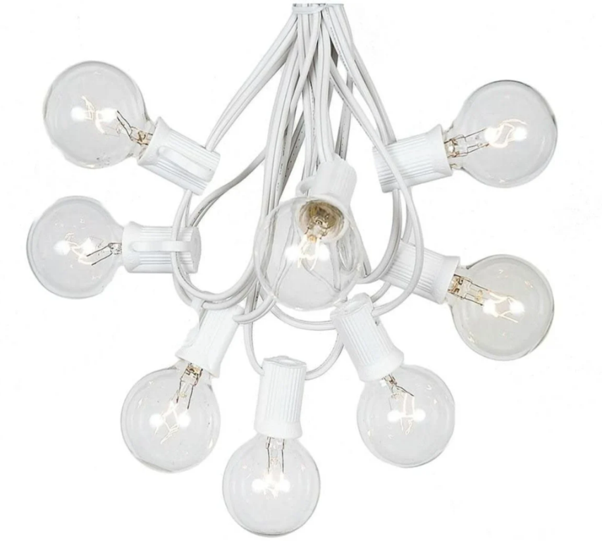 VARAL DE LUZ 5 MTS 5 SOQUETES - BRANCO
