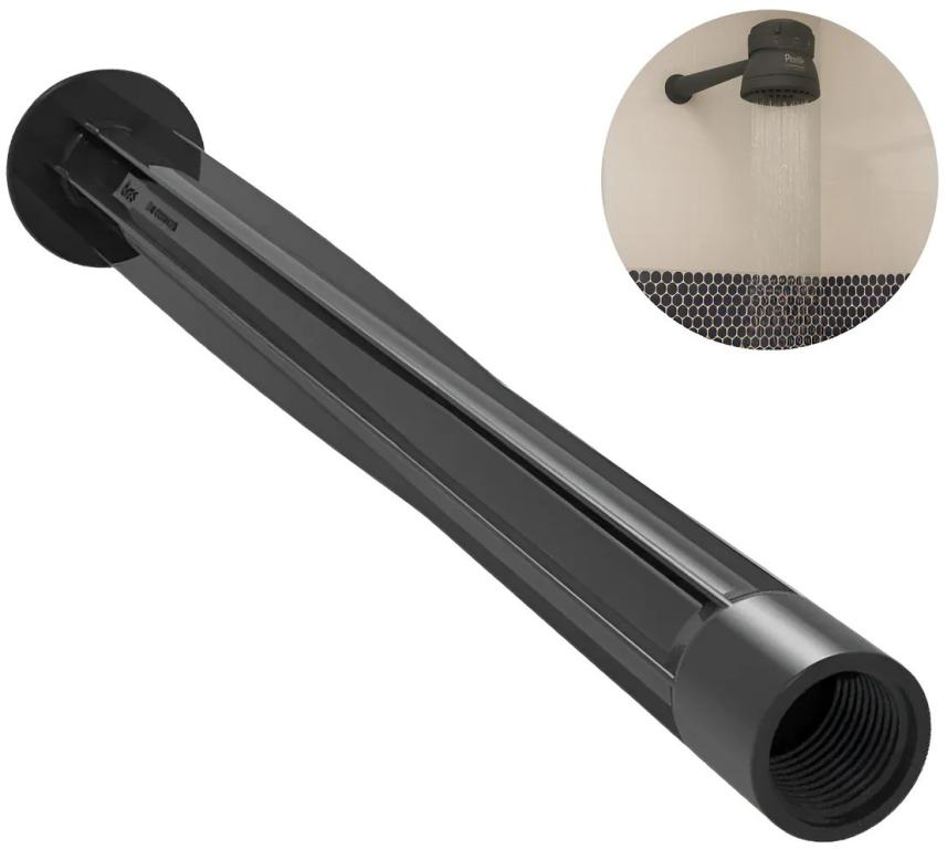 BRAÇO DE CHUVEIRO TM 30CM PRETO