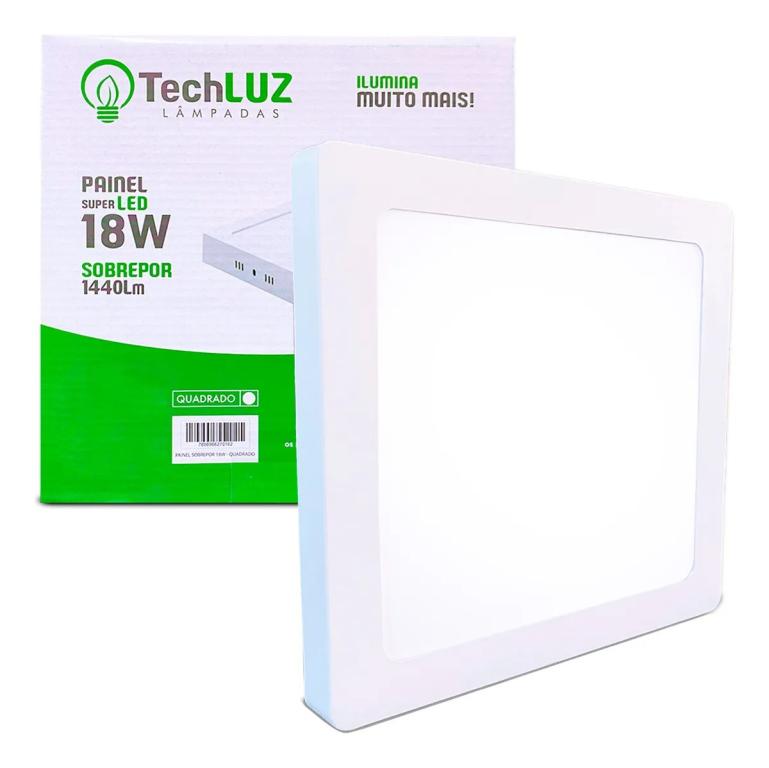 PAINEL LED 18W SOBREPOR QUADRADO 6500K BIV