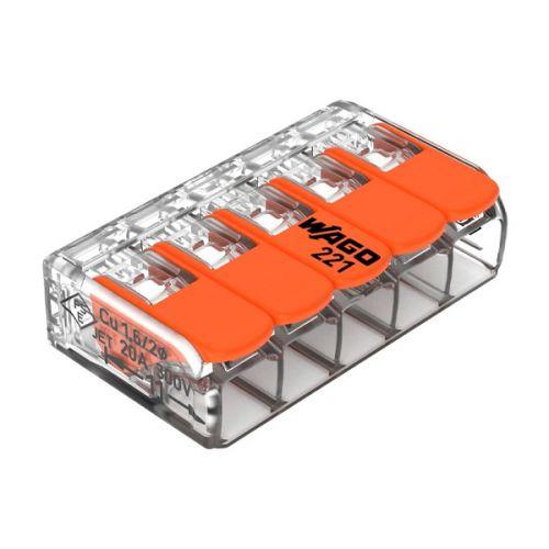 CONECTOR DE EMENDA 5 POLOS FLEXIVEL 0,5-6,0MM