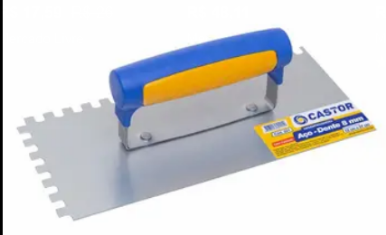 DESEMPENADEIRA ACO 12X27CM DENTE 8MM CABO FECHADO