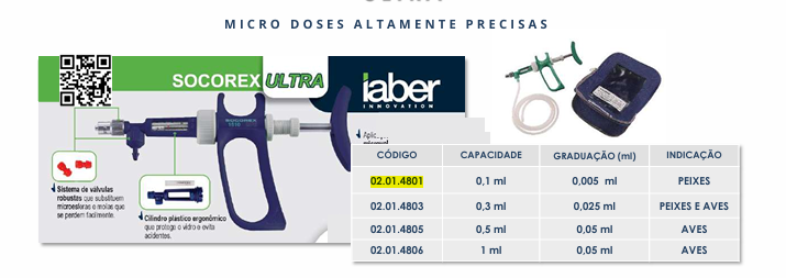 VACINADOR AUTOMÁTICO SOCOREX ULTRA 1810 0,3ml