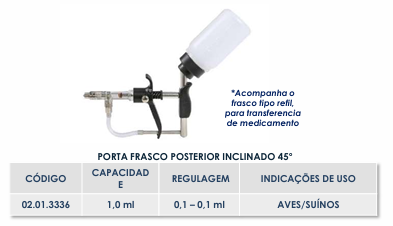 PORTA FRASCO POSTERIOR INCLINADO 45°