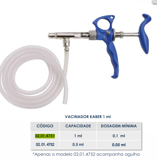 VACINADOR KABER 0,5ml