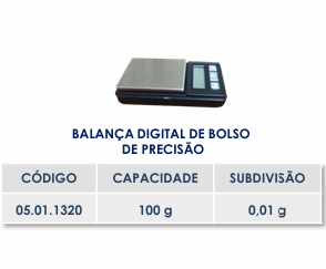 BALANÇA DIGITAL DE BOLSO DE PRECISÃO 100G