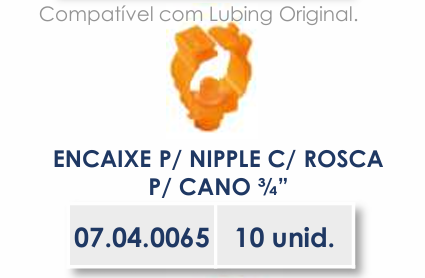 ENCAIXE P/ NIPPLE C/ ROSCA P/ CANO ¾”