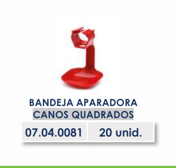 BANDEJA APARADORA CANOS QUADRADOS