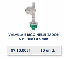VÁLVULA E BICO NEBULIZADOR 5Lt. FURO 0,5mm