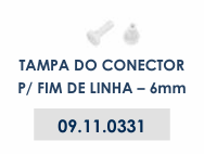 TAMPA DO CONECTOR P/ FIM DE LINHA - 6mm