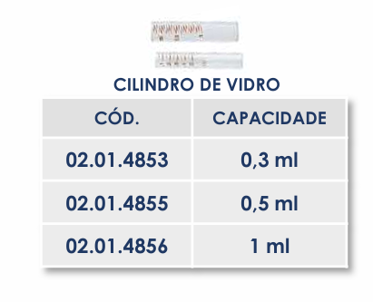 CILINDRO DE VIDRO - 1ml
