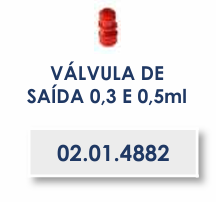 VÁLVULA DE SAÍDA - 0,3 E 0,5ml