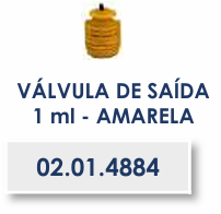 VÁLVULA DE SAÍDA 1ml - AMARELA