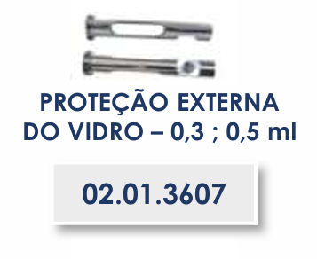 PROTEÇÃO EXTERNA DO VIDRO - 0,3 e 0,5ml - REPOSIÇÃO CLASSIC E TWIN