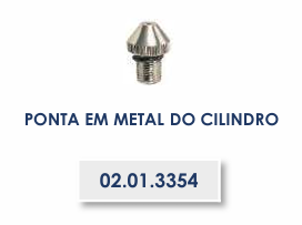 PONTA EM METAL DO CILINDRO - REPOSIÇÃO VACINADOR SERENA PARA BOUBA AVIÁRIA - 5ml