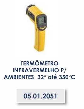 TERMÔMETRO INFRAVERMELHO PARA AMBIENTES / 32° ATÉ 350°C