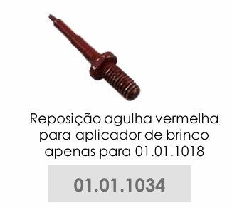 REPOSIÇÃO AGULHA VERMELHA PARA APLICADOR DE BRINCO - 01.01.1018