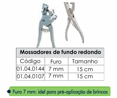 MOSSADOR DE FUNDO REDONDO - FURO 7mm - TAMANHO 15cm