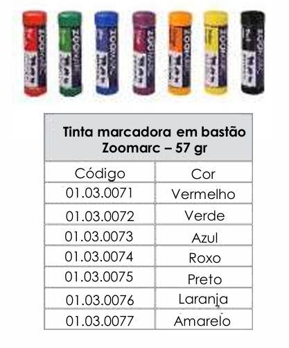 TINTA MARCADORA EM BASTÃO ZOOMARC - 57g
