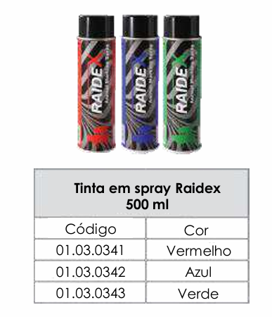 TINTA EM SPRAY RAIDEX - 500ml - VERMELHO