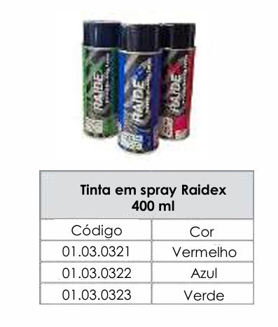TINTA EM SPRAY RAIDEX - 400ml - VERDE