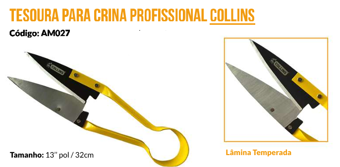TESOURA PARA CRINA PROFISSIONAL COLLINS