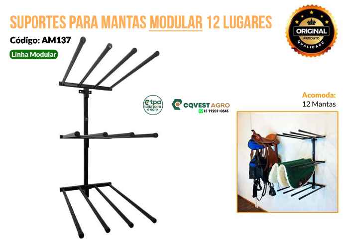SUPORTE PARA MANTAS MODULAR - 12 LUGARES